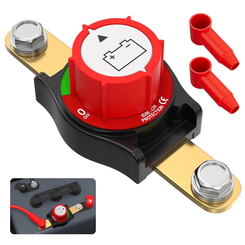 Joinfworld Side Post Battery Disconnect Switch 12V-48V 275A Waterproof Marine Battery Cut Off Switch 12 Volt for Car RV Boat ATV UTV Vehicles - Image 1